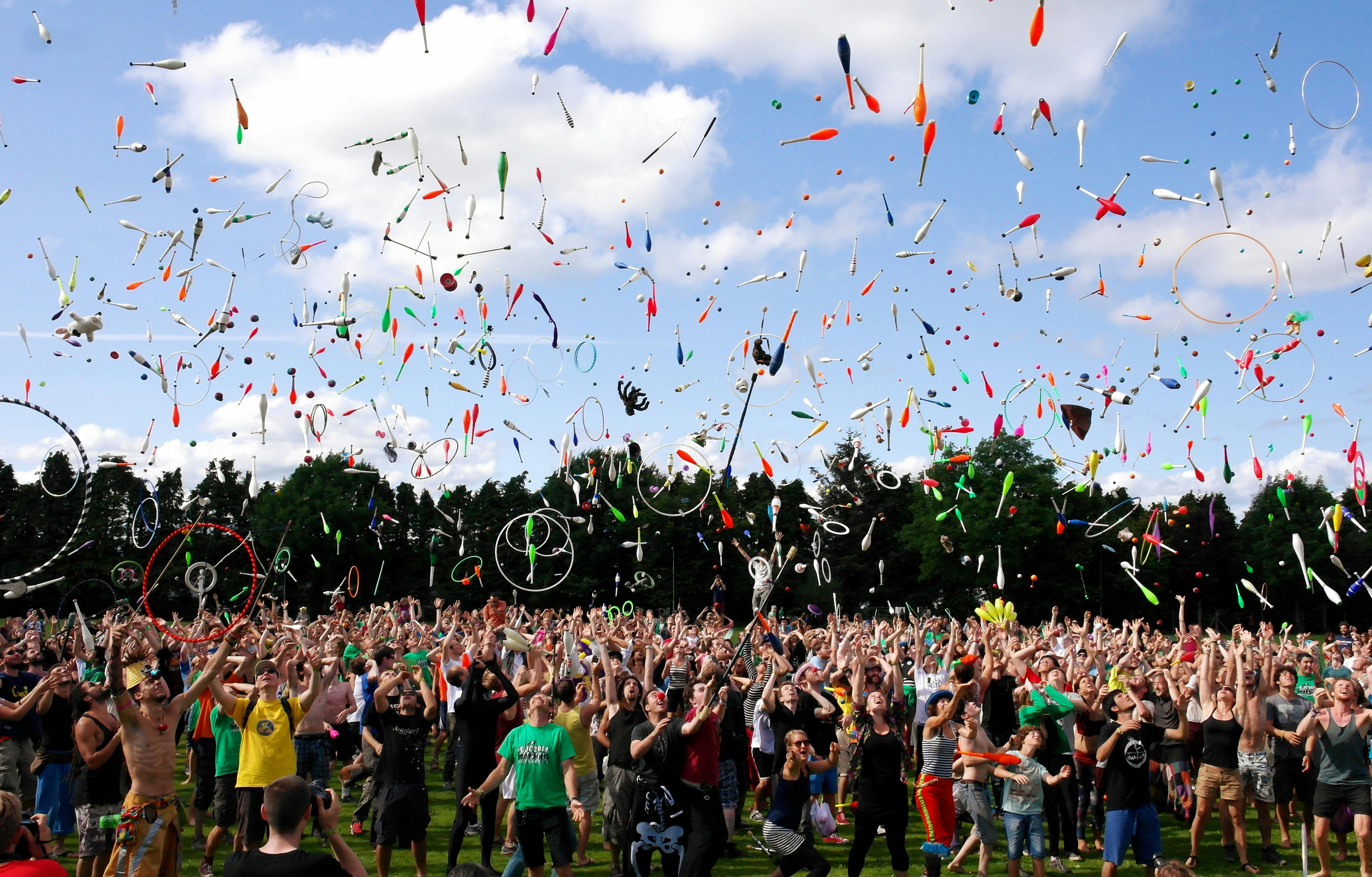 Rally crowd background